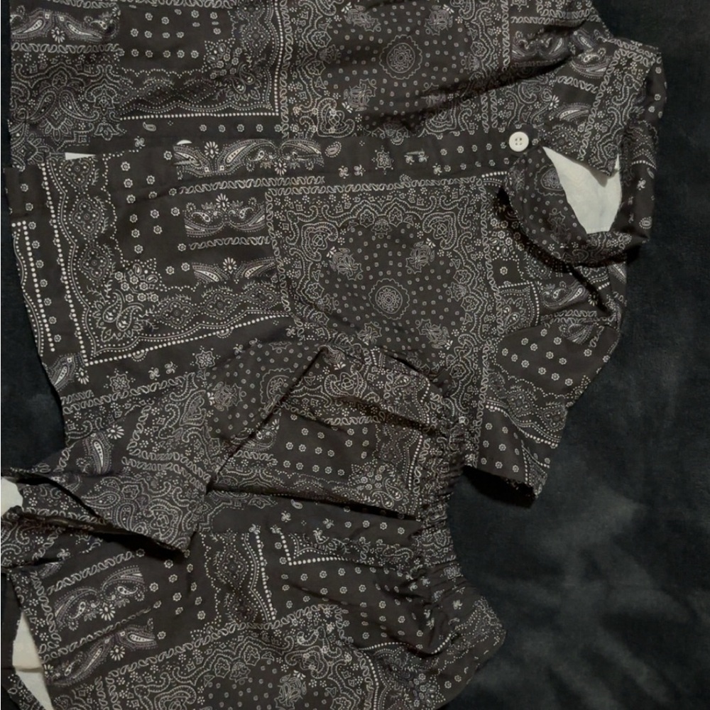 Black and White Paisley Shirt